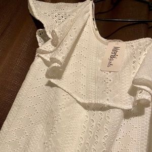NWT One Shouldered White Lace Top